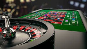 Tampilan permainan Mega Wheel di situs thailand dengan roda besar dan segmen bernomor yang terang